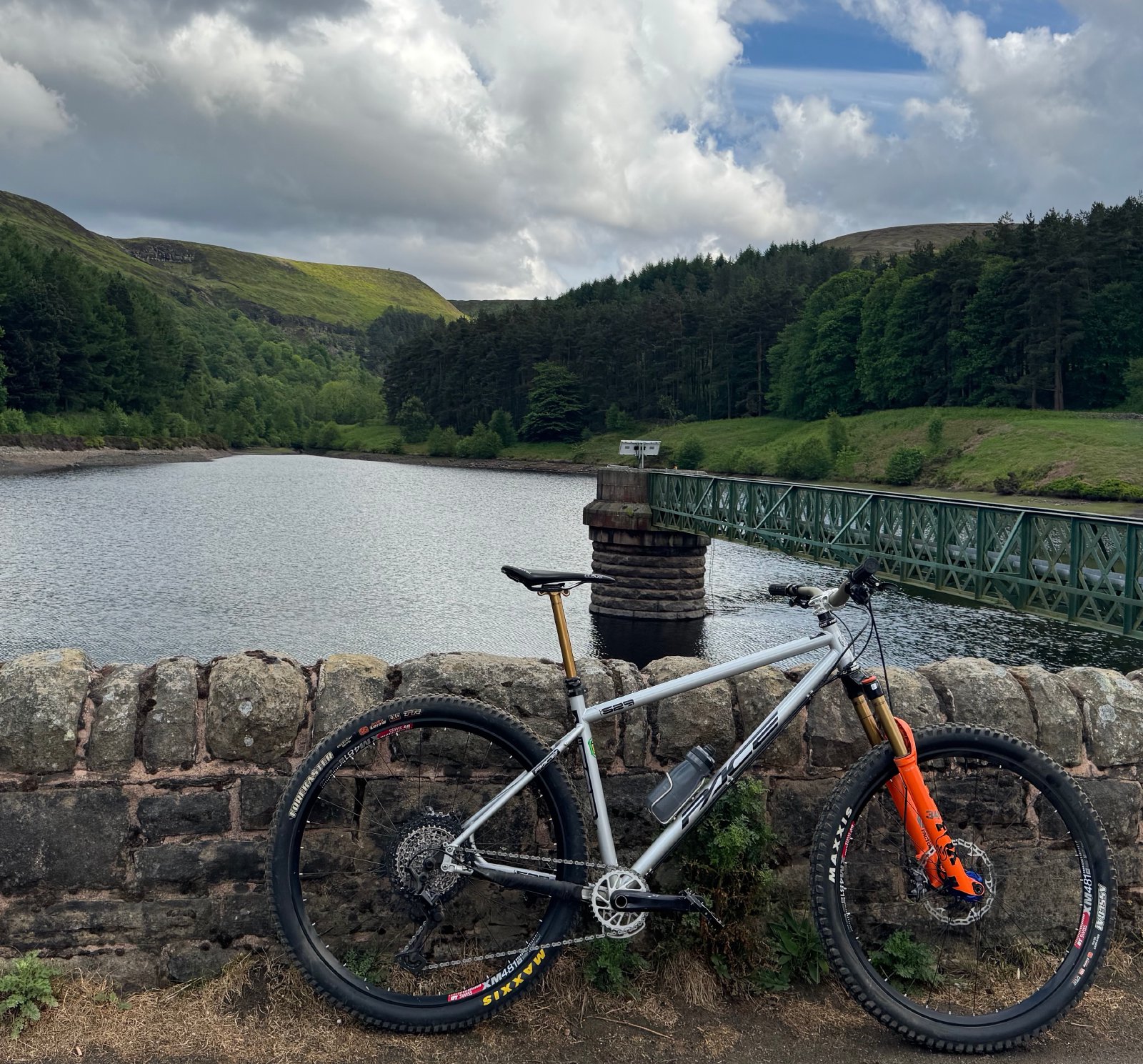 Mountain biking at the reservoir